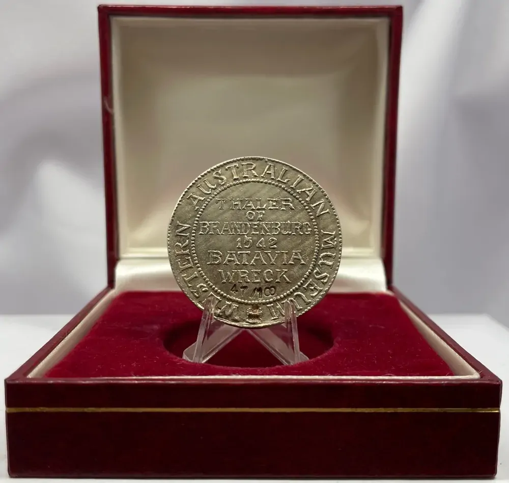 WA Maritime Museum Silver Medallion 1542 Brandenburg-Franconia Thaler ex Batavia product image