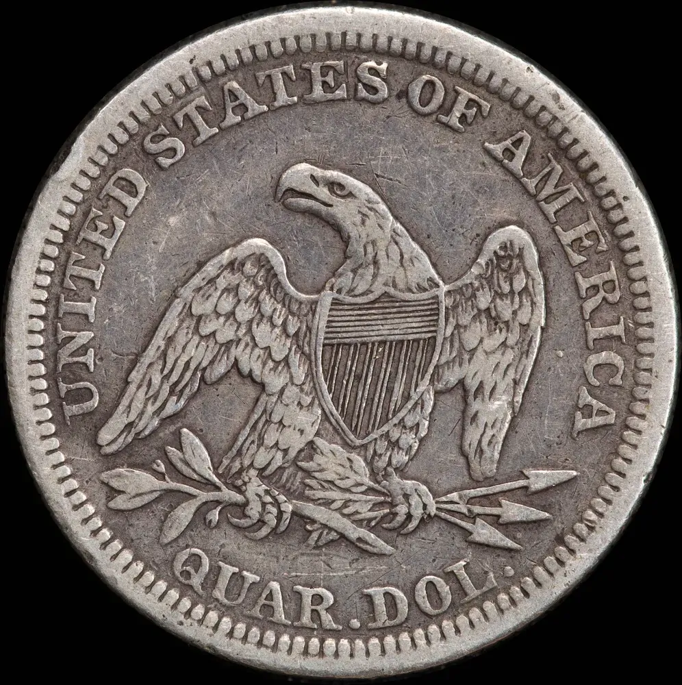 United States 1854 Silver Quarter KM# 81 Very Fine product image