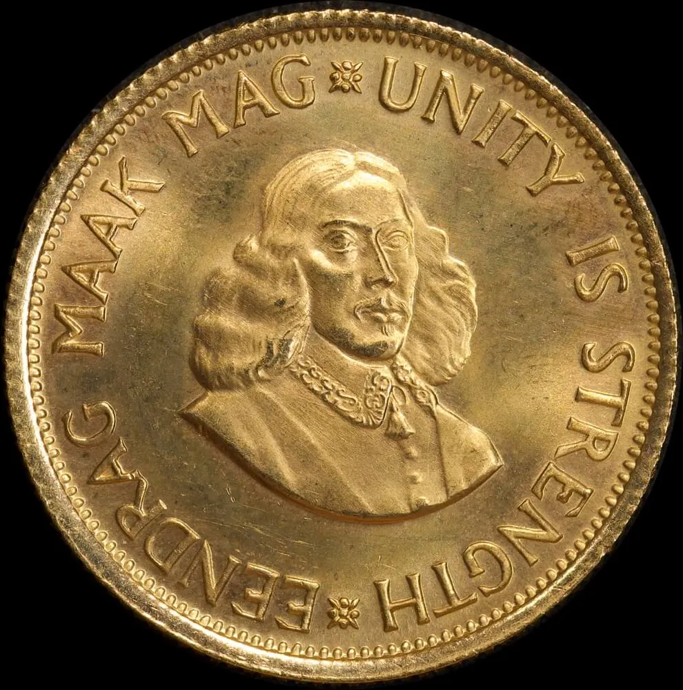 South Africa 1978 Gold 2 Rand KM# 64 Uncirculated product image