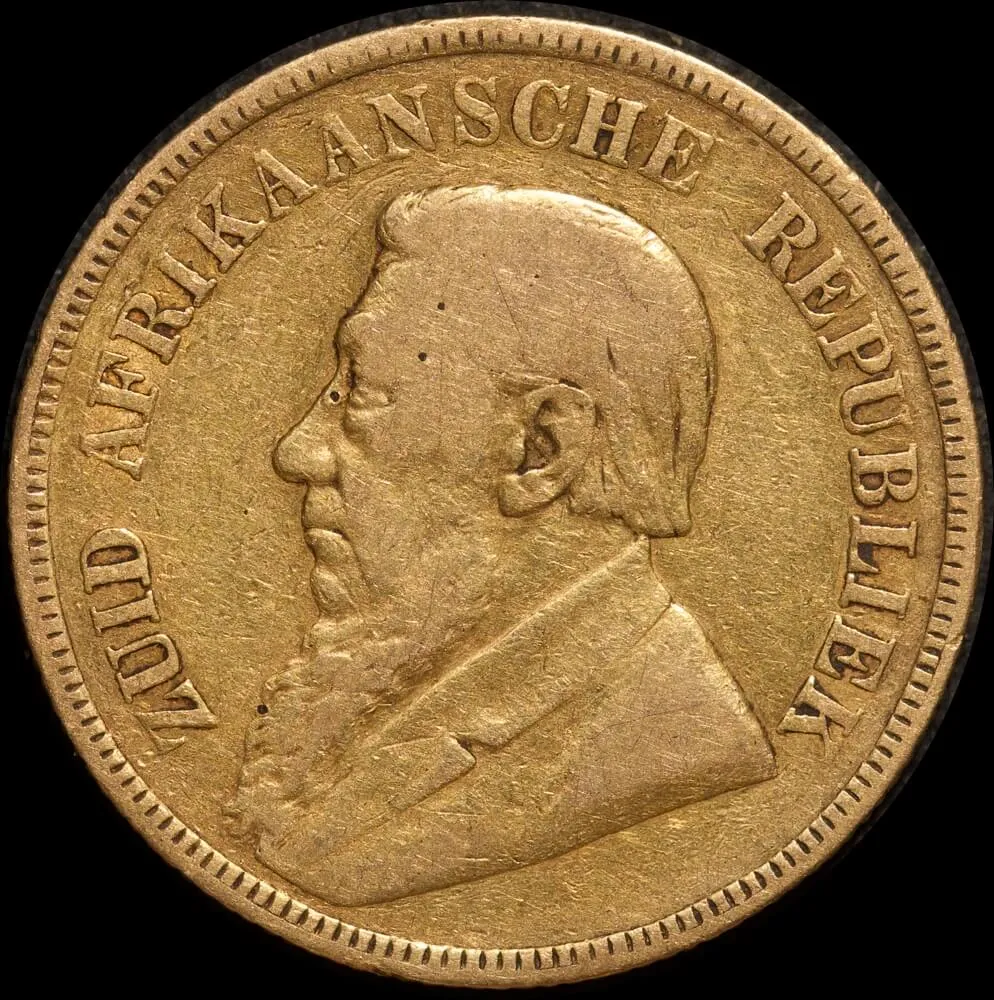 South Africa 1898 Gold Pond KM#10.2 about VF product image