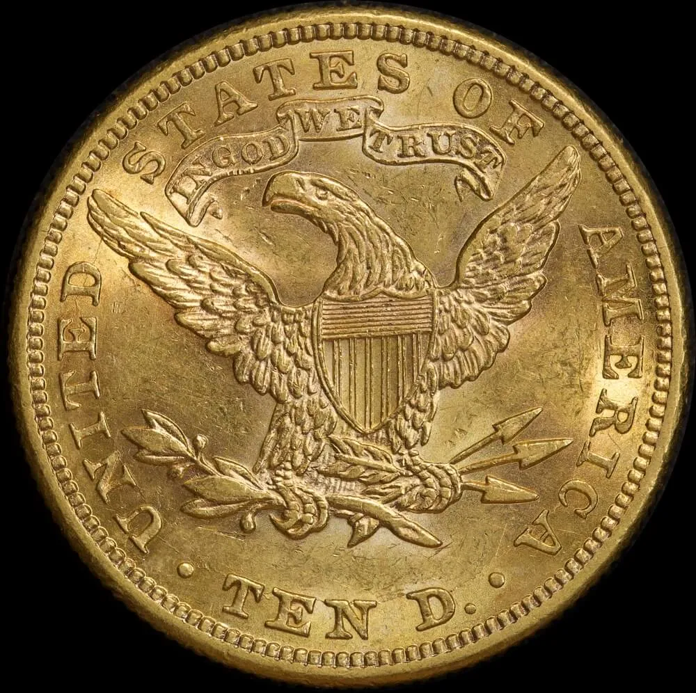 United States 1885 Gold 10 Dollars Liberty Eagle good EF product image