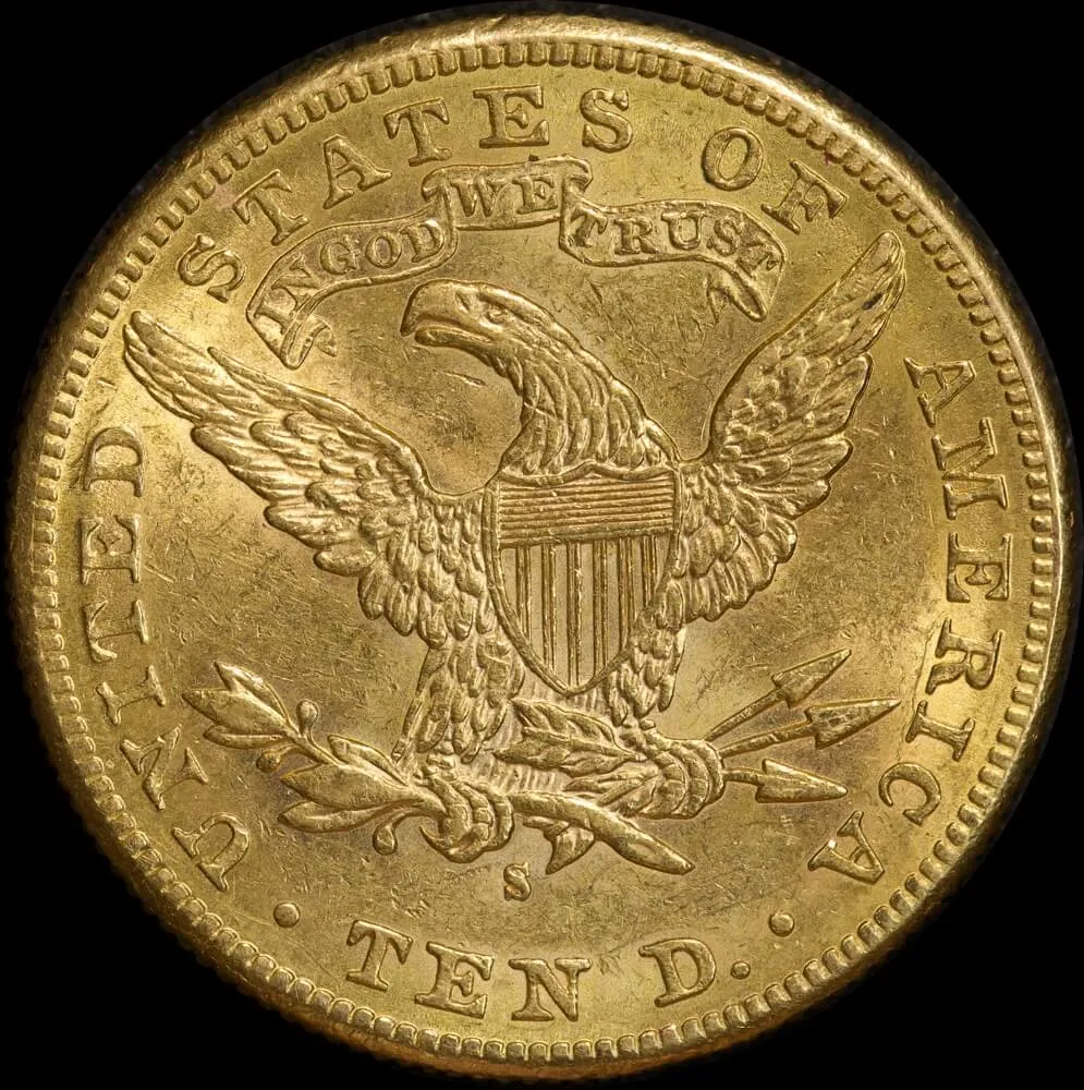 United States 1885-S Gold 10 Dollars Liberty Eagle good EF product image