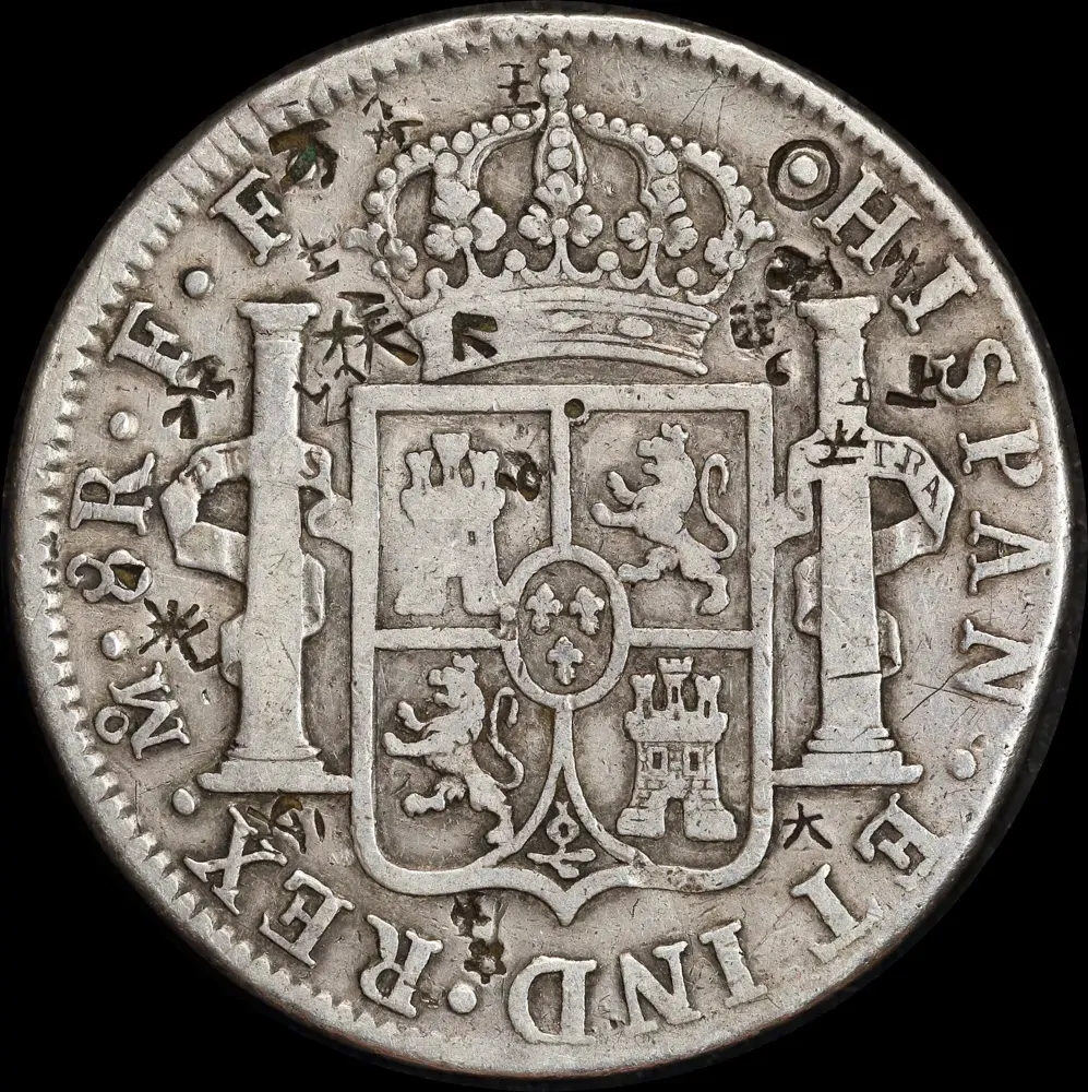 Mexico 1780 Silver 8 Reales KM# 106.20 Fine Multiple Chopmarks product image