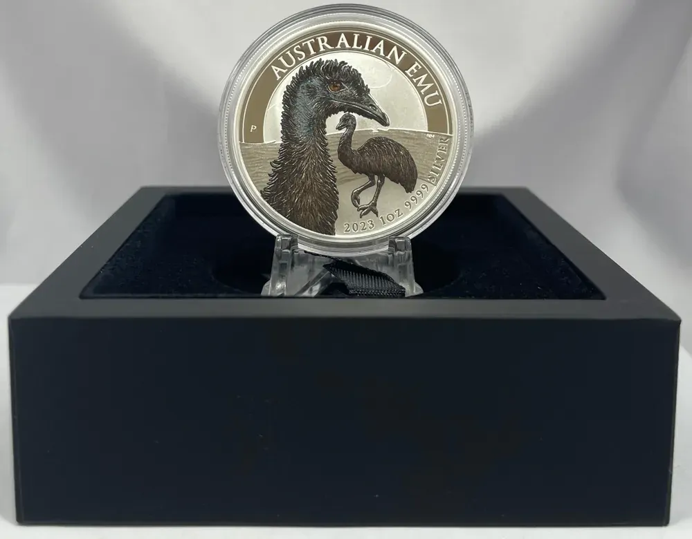 2023 Silver 1 Ounce Coloured Coin Emu product image
