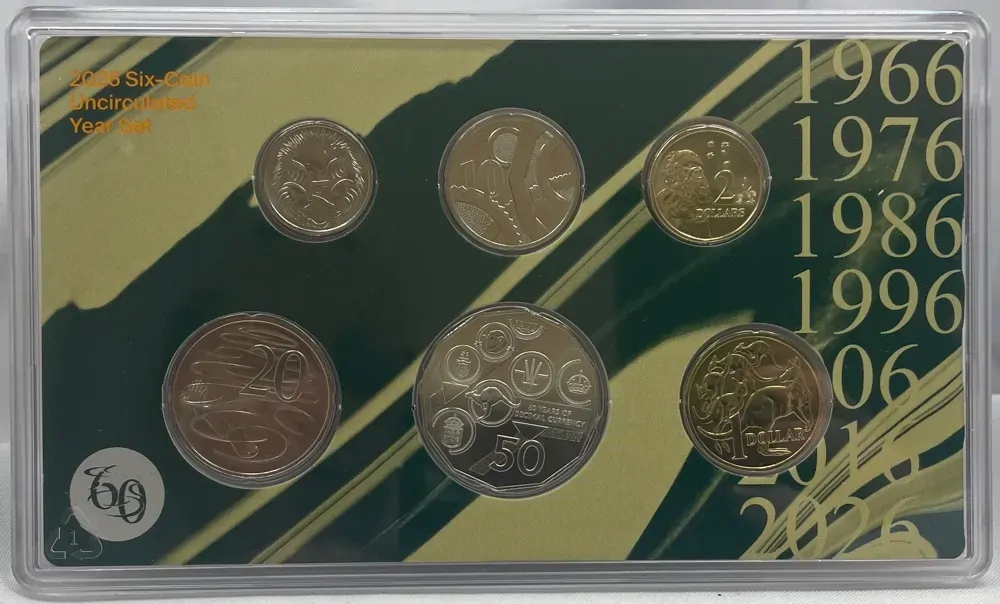 2026 Uncirculated Mint Coin Set 60th Anniversary of Decimal Currency product image