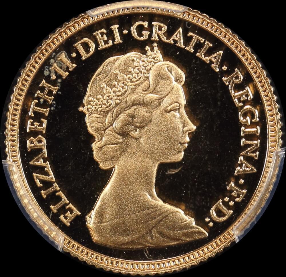 Great Britain 1982 Gold Proof Half Sovereign in Presentation Case