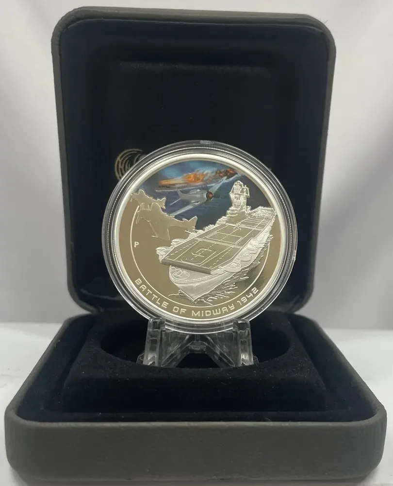Cook Islands 2011 Silver 1 Ounce Proof Coin Famous Naval Battles Midway