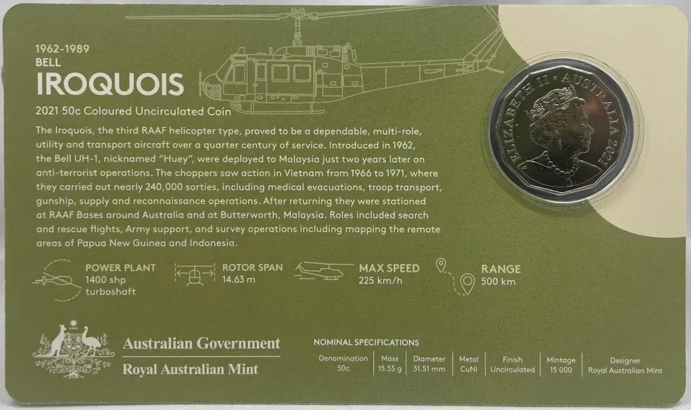 2021 50 Cent Uncirculated Coin Bell Iroquois Ex Set product image