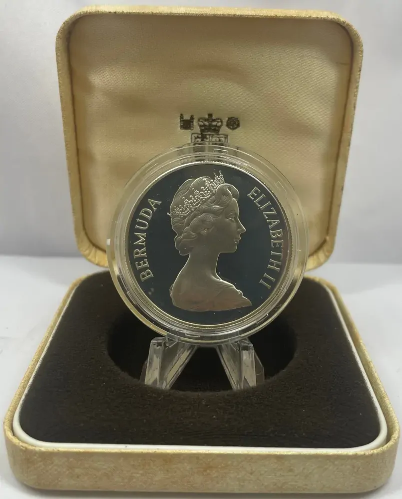 Bermuda 1981 Silver 1 Dollar Proof Coin Royal Wedding