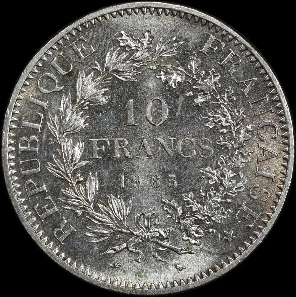 France 1965 Silver 10 Francs KM# 932 Choice Uncirculated