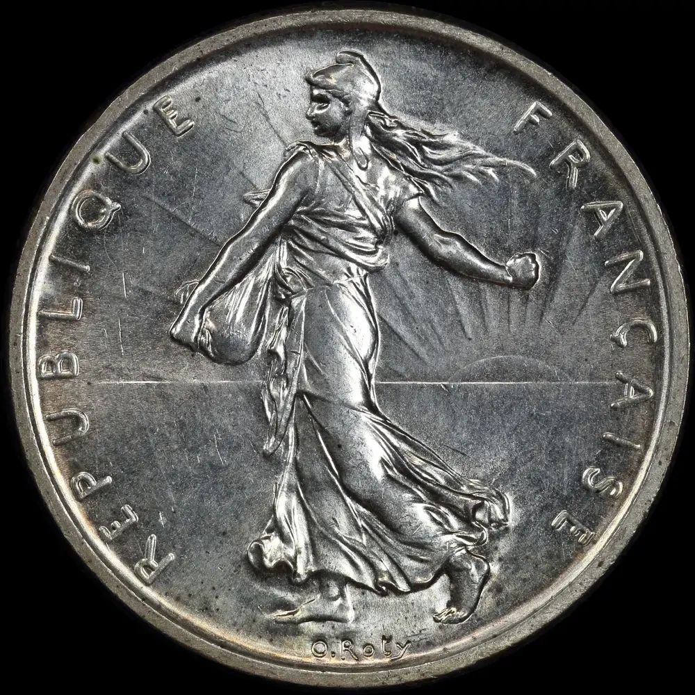 France 1960 Silver 5 Francs KM#926 Uncirculated