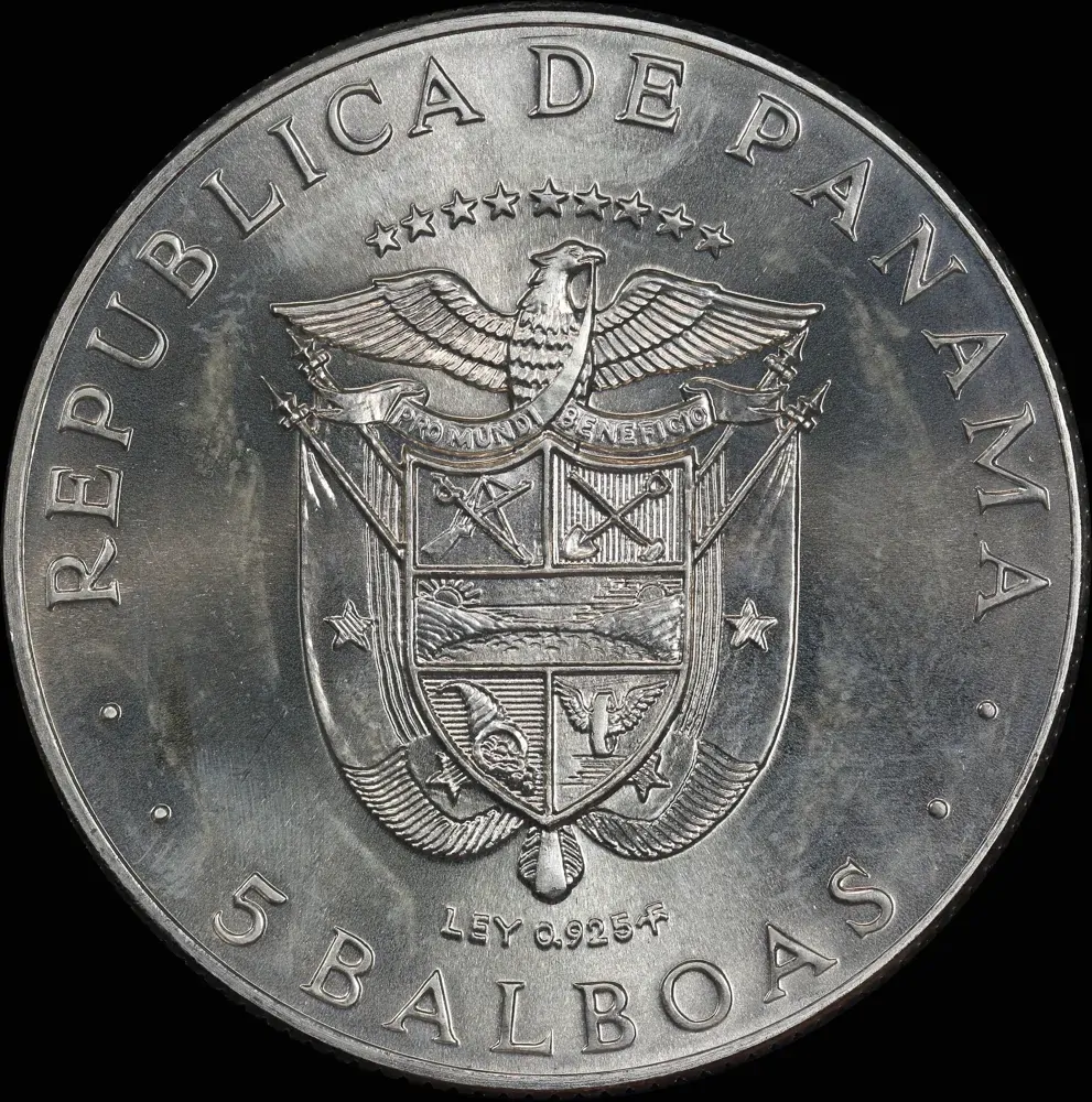 Panama 1970 Silver 5 Balboas Proof Coin Central American Games product image