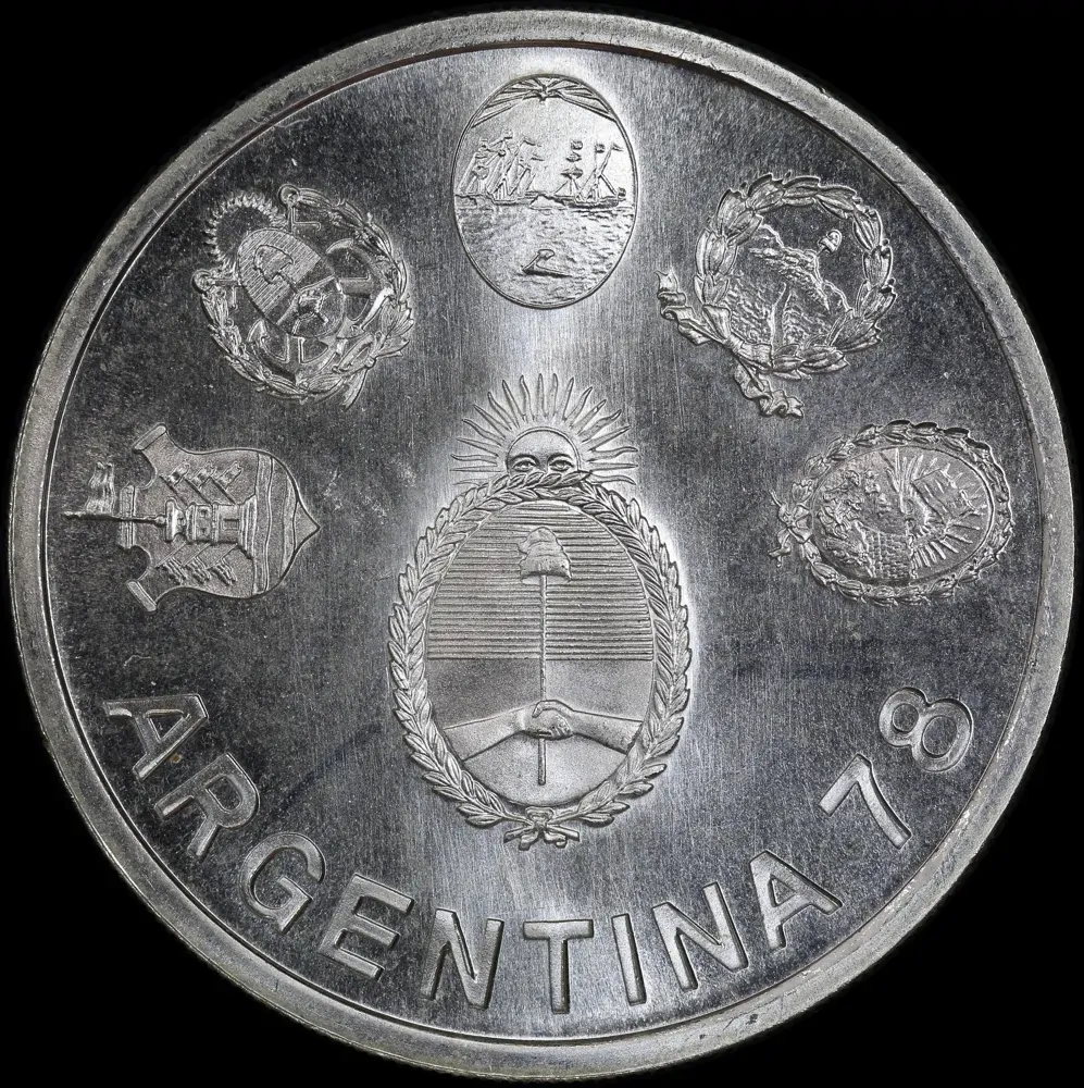 Argentina 1977 Silver 2000 Pesos Proof Coin World Football Championship