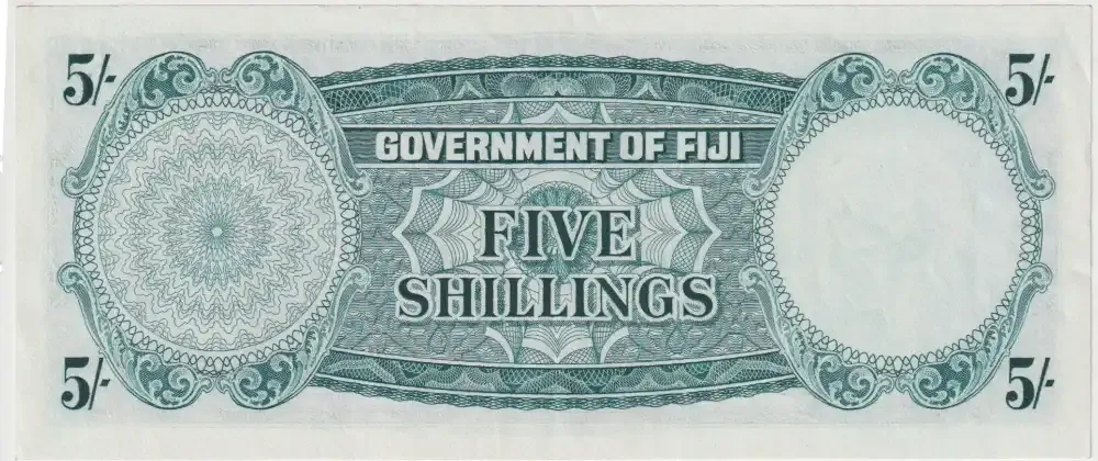 Fiji 1964 Five Shillings P# 51d about Unc
