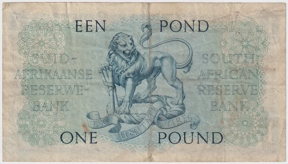 South Africa 1953 1 Pound P# 93e good VF product image