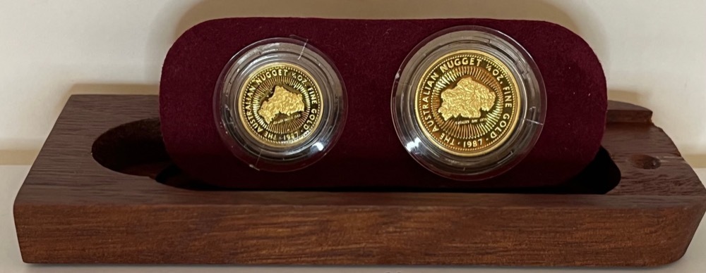 1987 Gold Two Coin Proof Set (1/4 And 1/10)