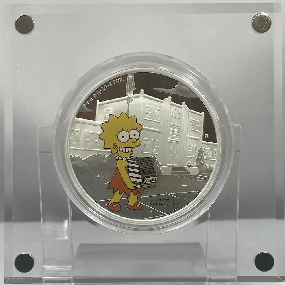 2019 Silver 1oz Proof Coin Simpsons - Maggie