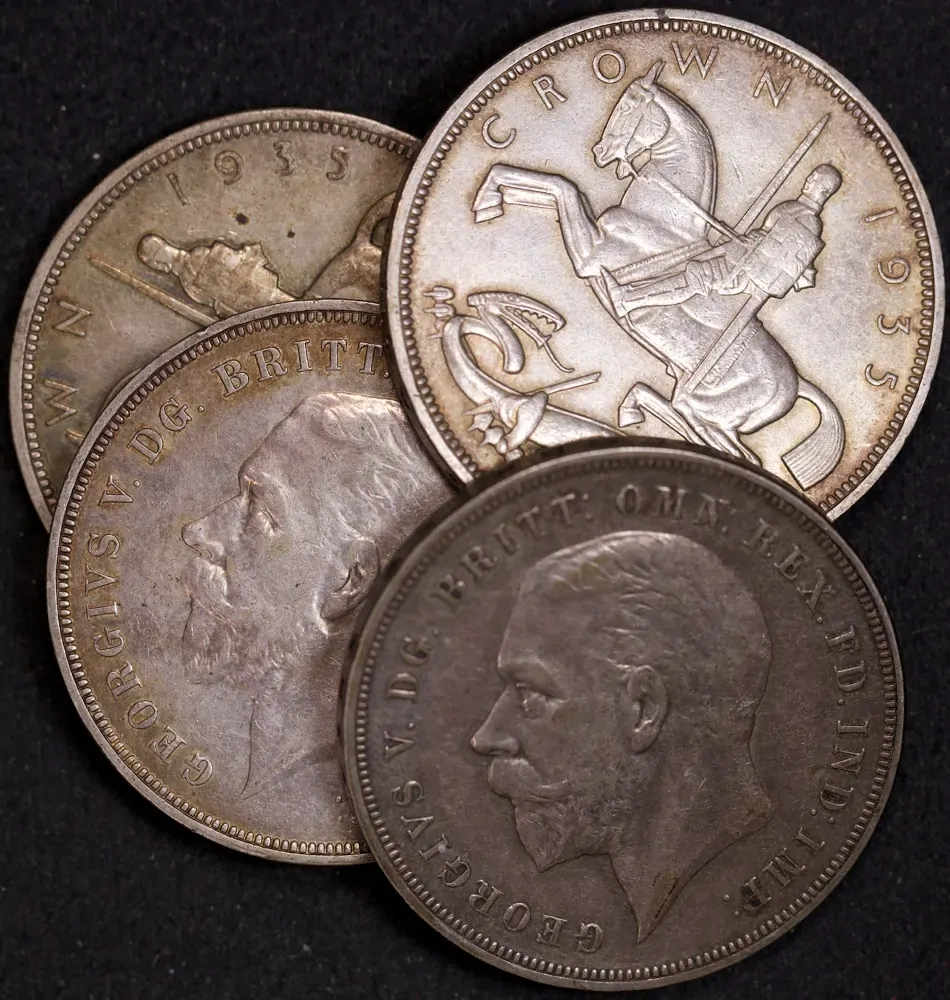 1935 Silver Crown George V S#3967 Average Circulated Condition