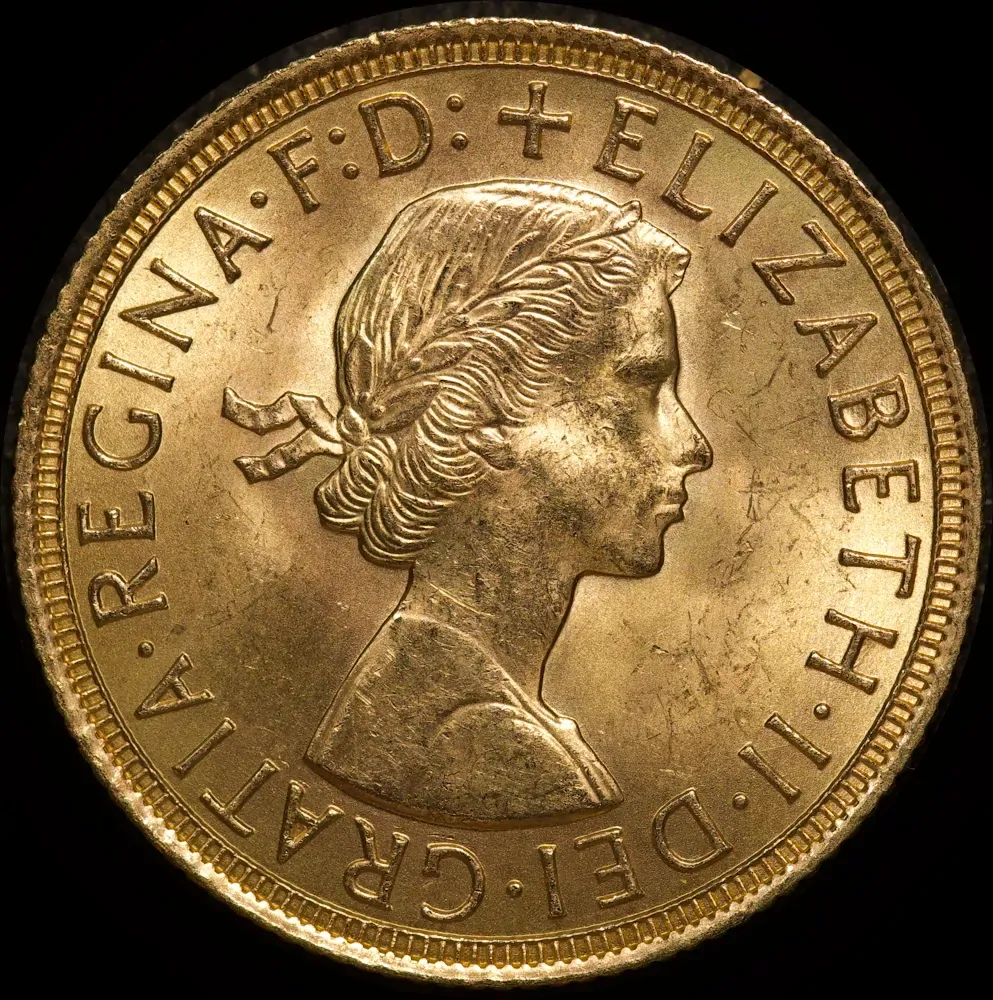 1958 Gold Sovereign Elizabeth S#4124 Uncirculated