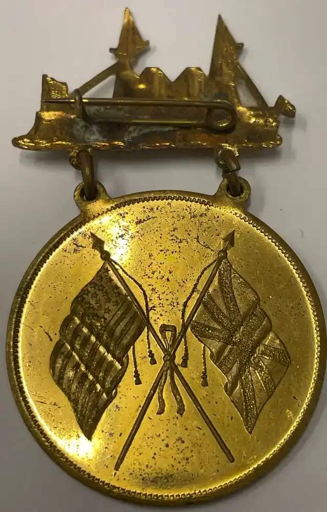 1908 Visit of USA Naval Fleet to Australia Gilt Bronze Medal product image