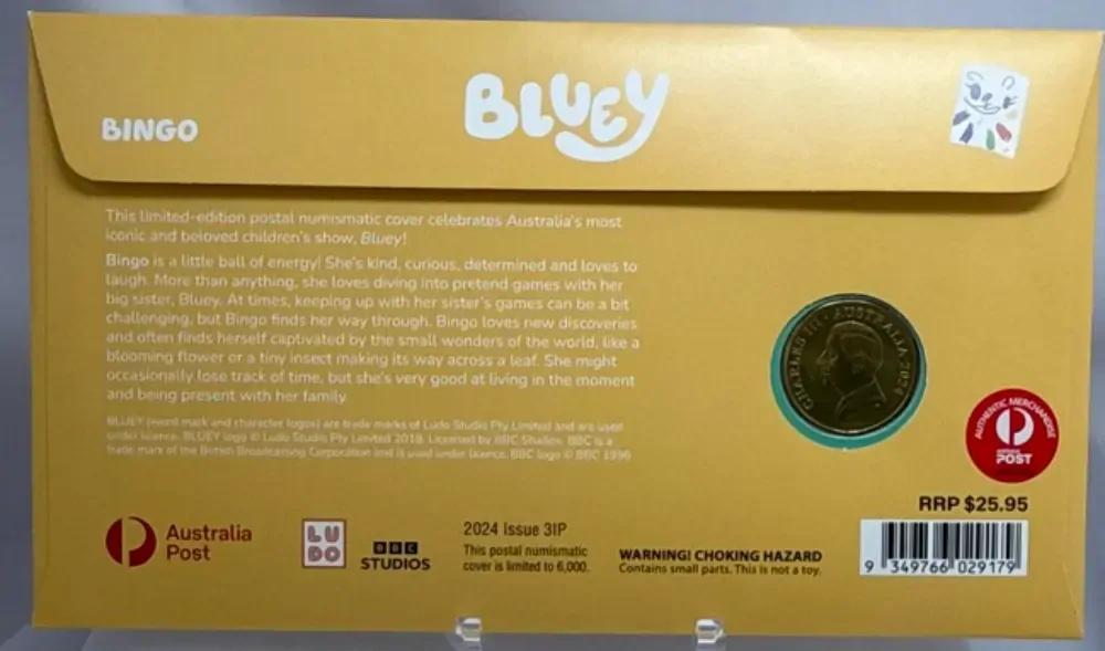 2024 1 Dollar PNC Bluey - Bingo