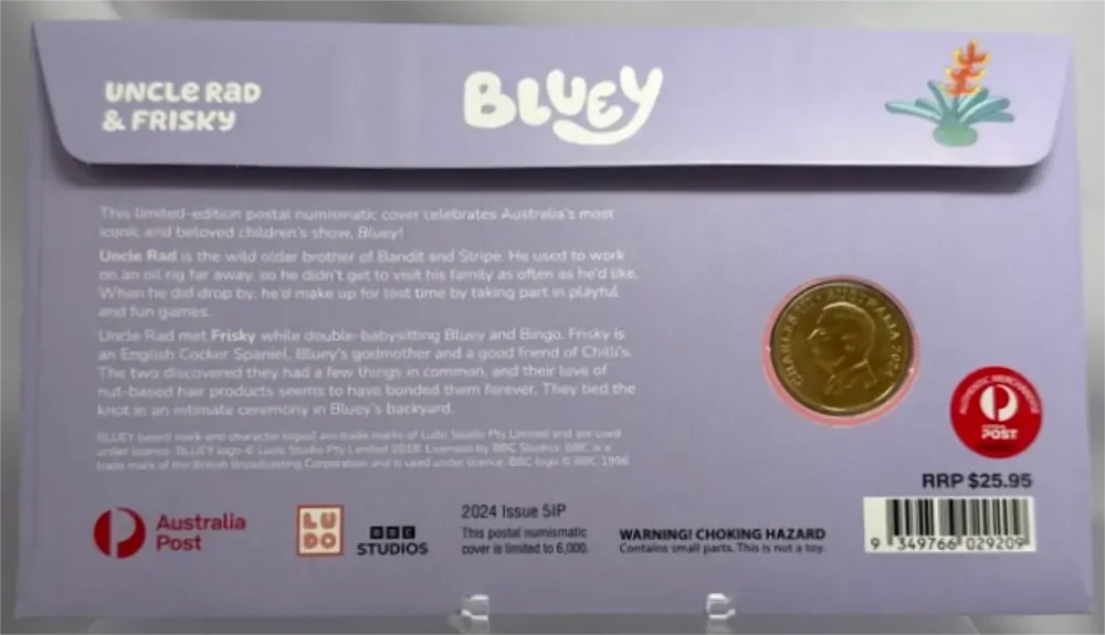 2024 1 Dollar PNC Bluey - Uncle Rad & Frisky