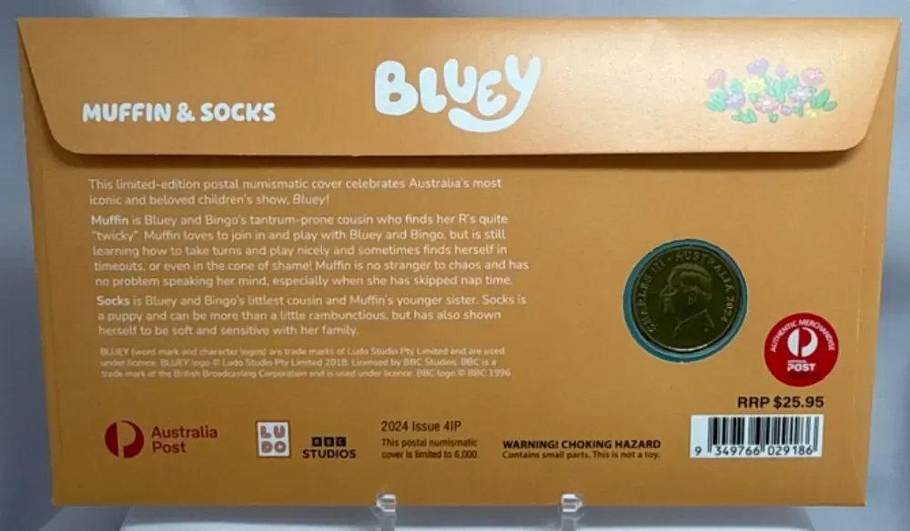 2024 1 Dollar PNC Bluey - Muffin & Socks