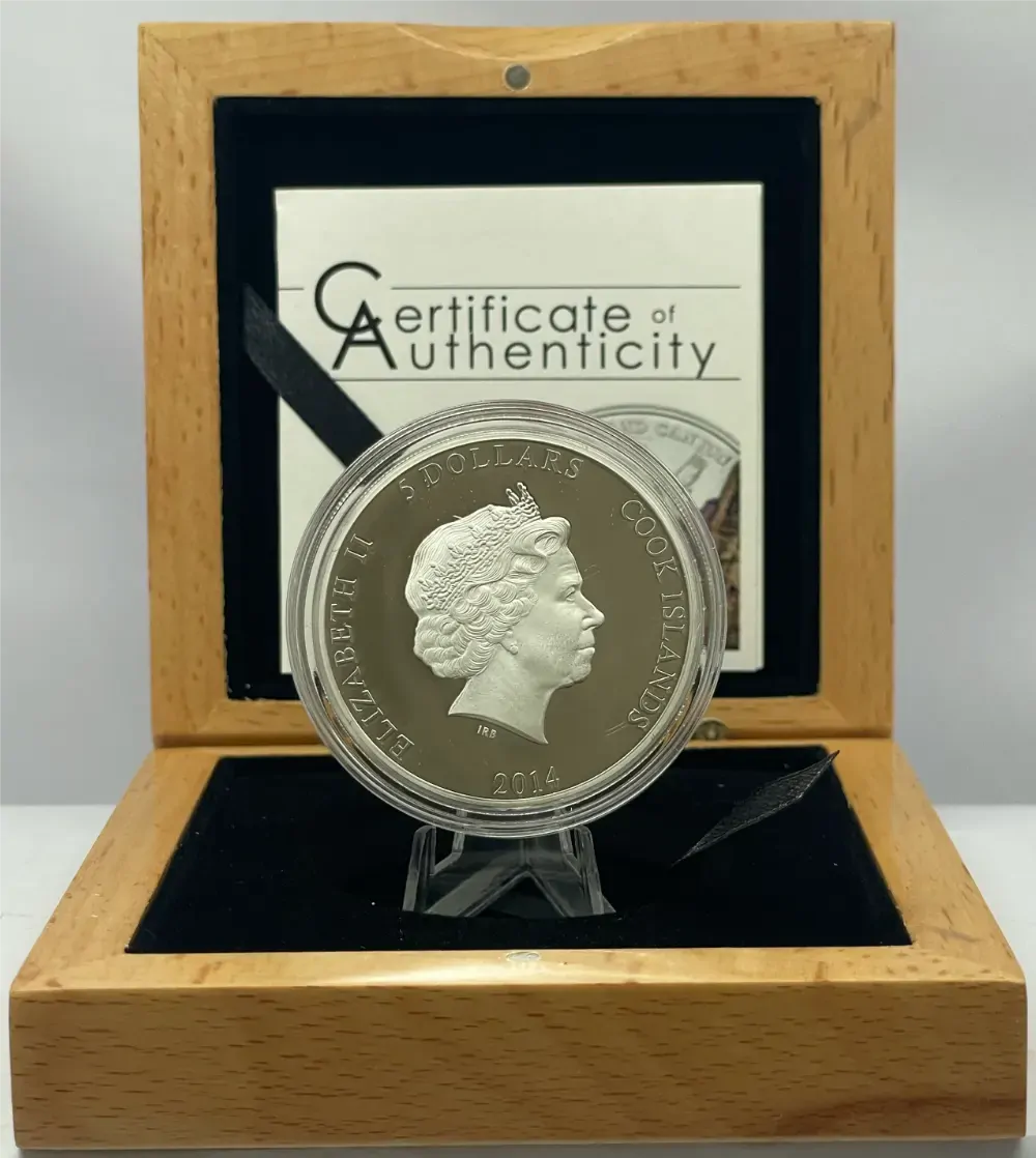 Cook Islands 2014 Silver 5 Dollar Proof Grand Canyon
