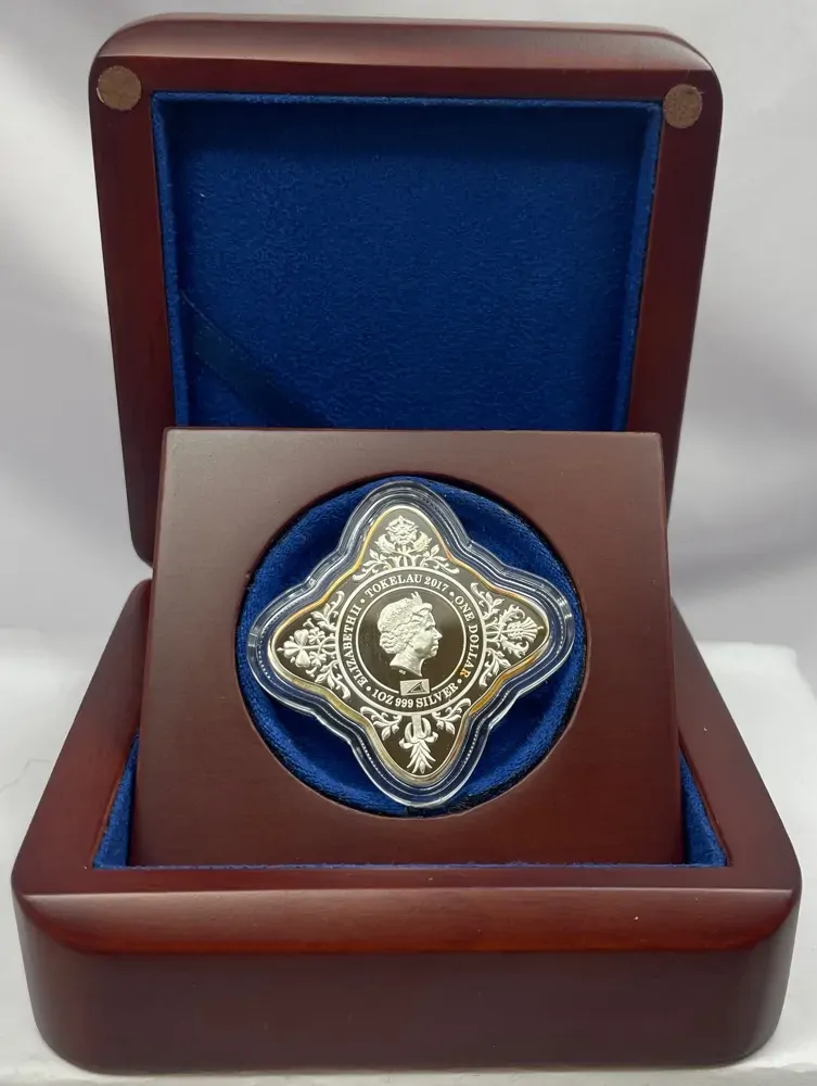 Tokelau 2014 Silver 1 Dollar Proof Coin House of Windsor 100th Anniversary product image