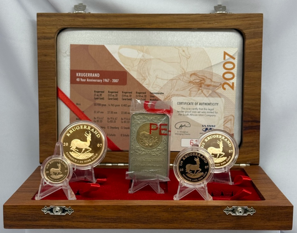 South Africa 2007 Gold Krugerrand 4 Coin Set 40th Anniversary product image