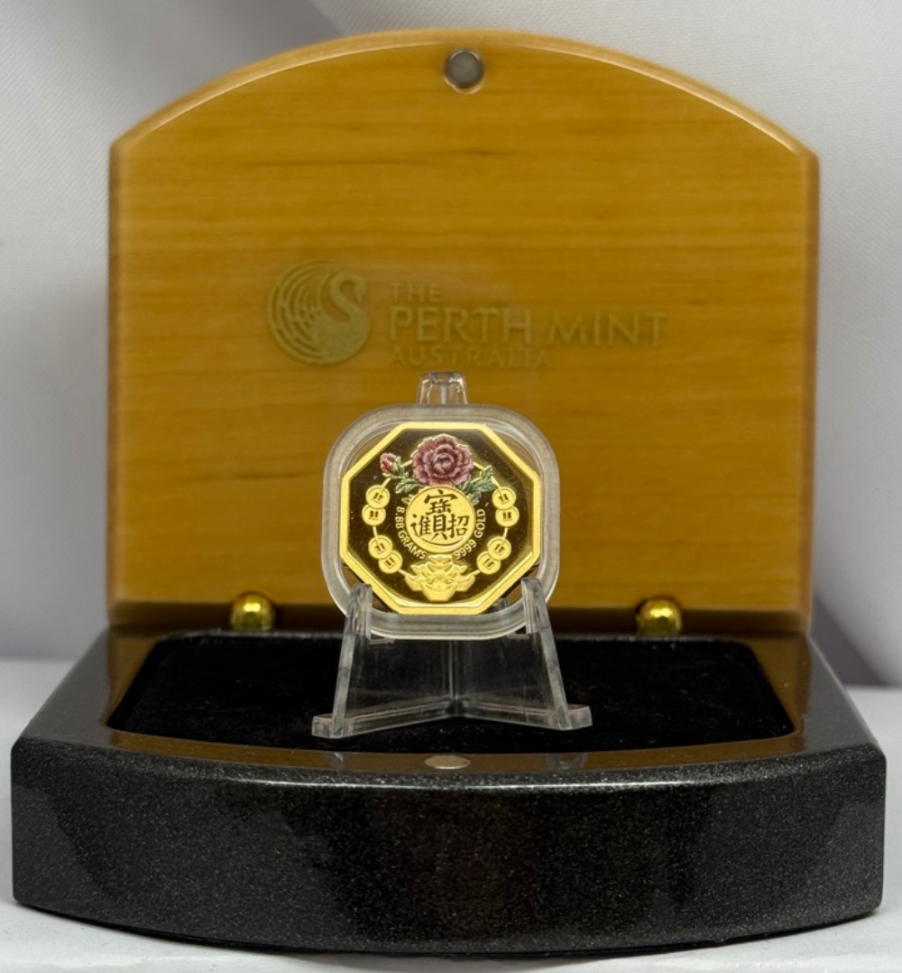 Tuvalu 2008 28 Dollar Gold Proof Coin Good Fortune