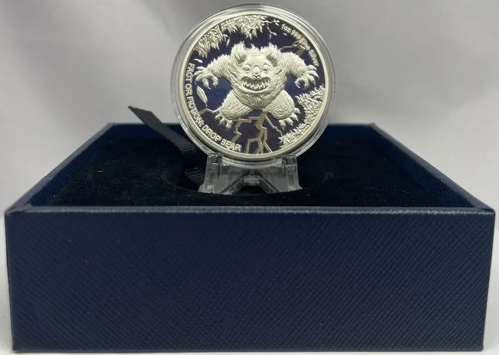 Niue 2024 1 Ounce Silver Proof Coin Drop Bear product image