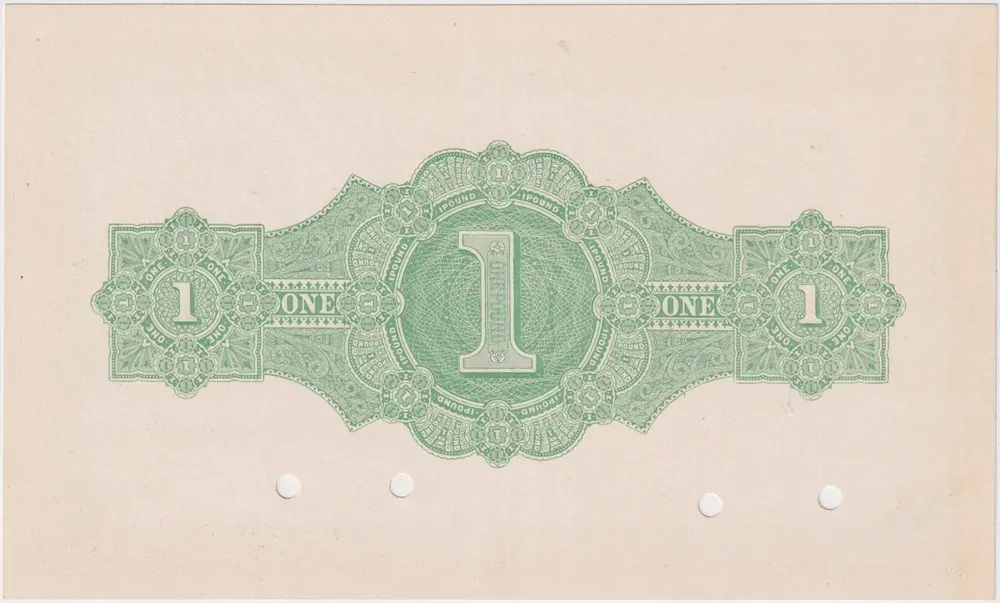 Western Australian Bank (Perth) 18-- 1 Pound Unissued Specimen Note MVR#3C Uncirculated product image