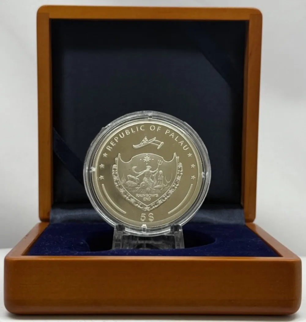 Palau 2006 Silver 5 Dollar Proof Coin Nantan Meteorite product image