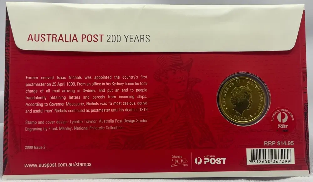 2009 1 Dollar PNC Australia Post Isaac Nichols