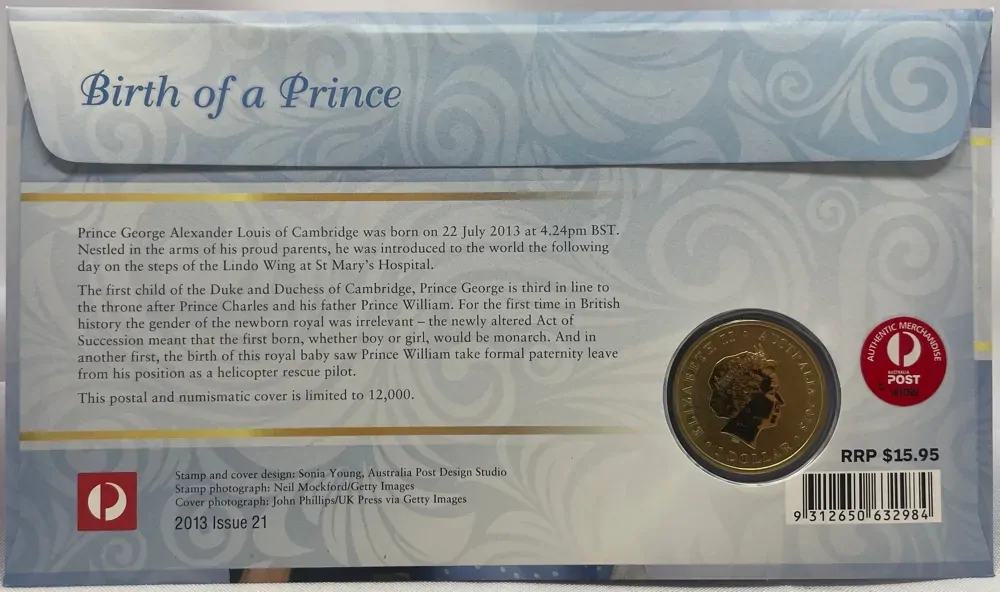 2013 1 Dollar PNC Birth of Prince George