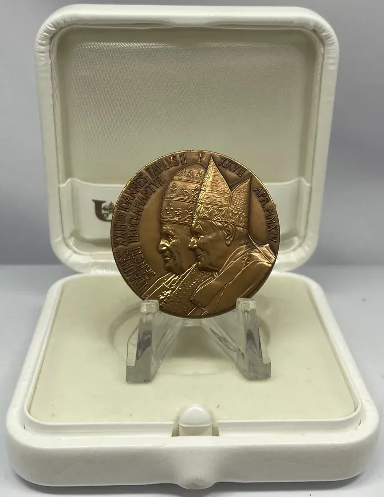 Vatican 2014 Bronze Medal Canonization of John XXIII and John Paul II product image