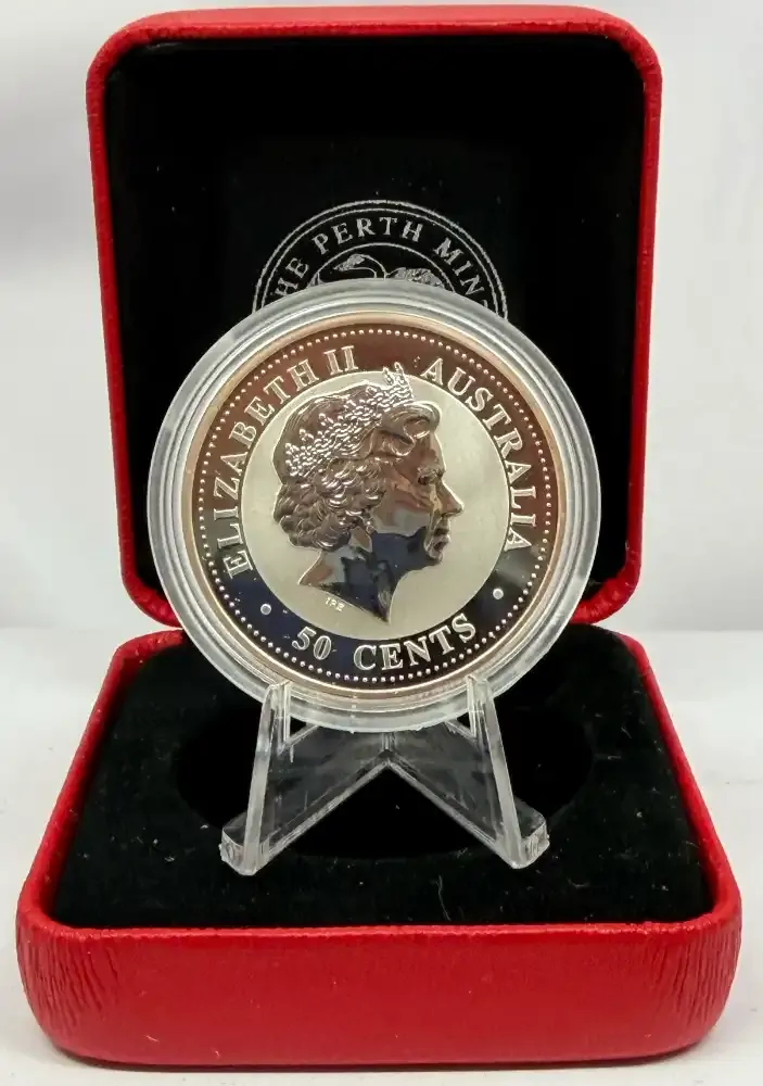 2007 Silver 1/2 Ounce Coloured Uncirculated Coin Lunar Pig