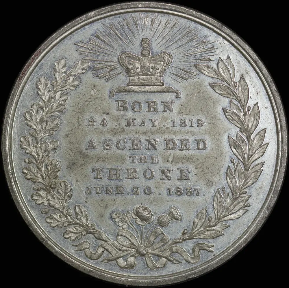 1837 White Metal Accession of Queen Victoria Medal