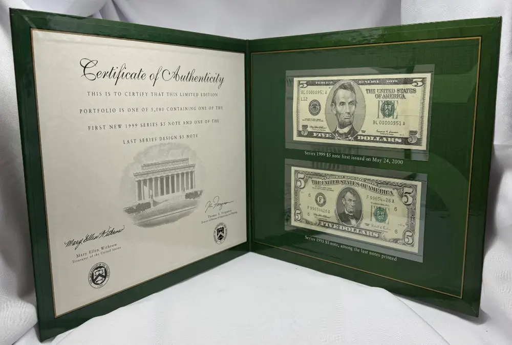 United States 1999 5 Dollar Premium Historical Portfolio product image
