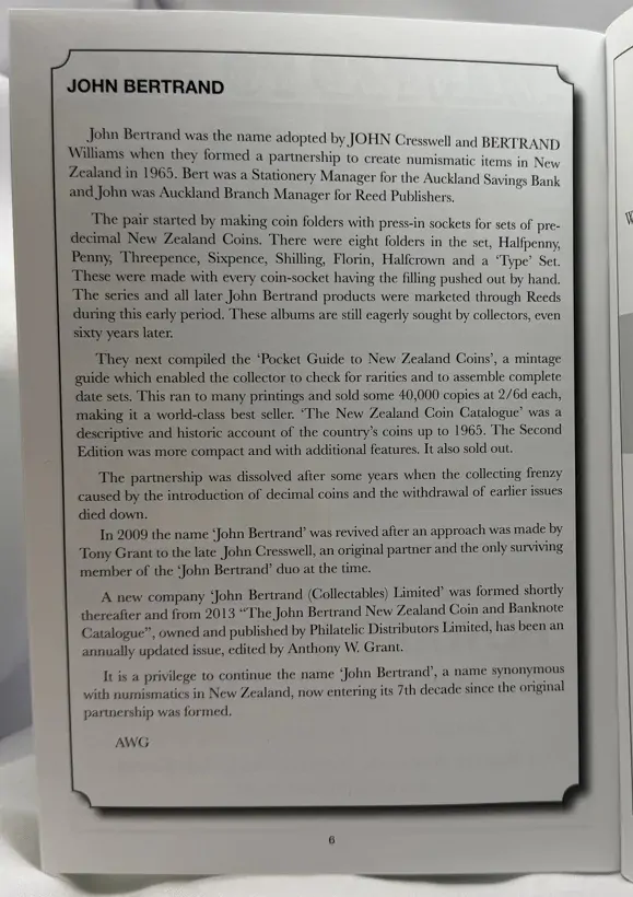 New Zealand 2026 Coin & Banknote Catalogue by John Bertrand product image