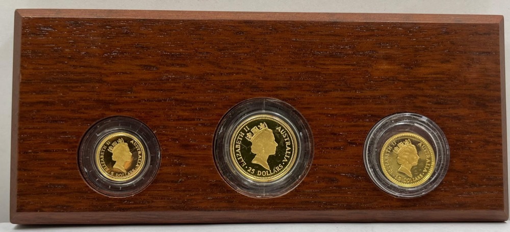 1992 Gold Three Coin Australian Nugget Proof Set