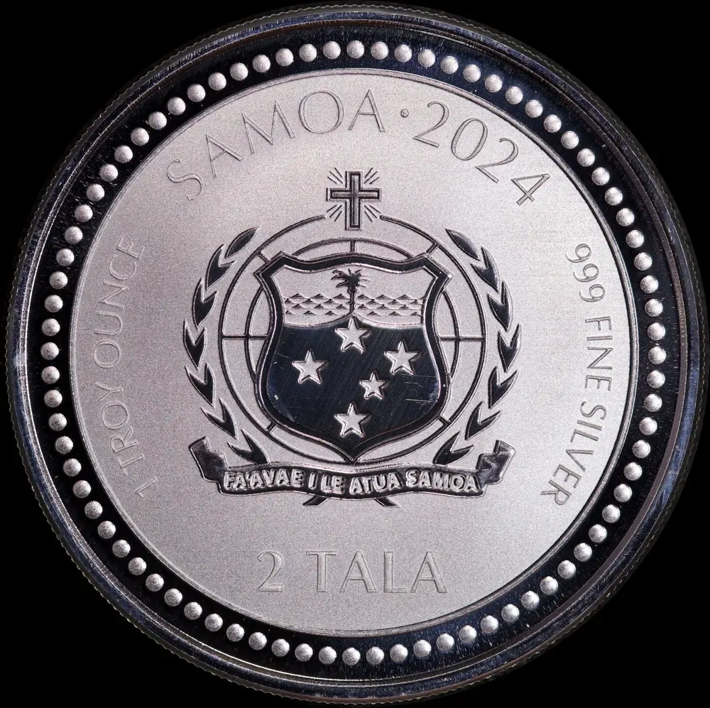 Samoa 2024 Silver 1 Ounce Uncirculated Coin Lunar Dragon product image