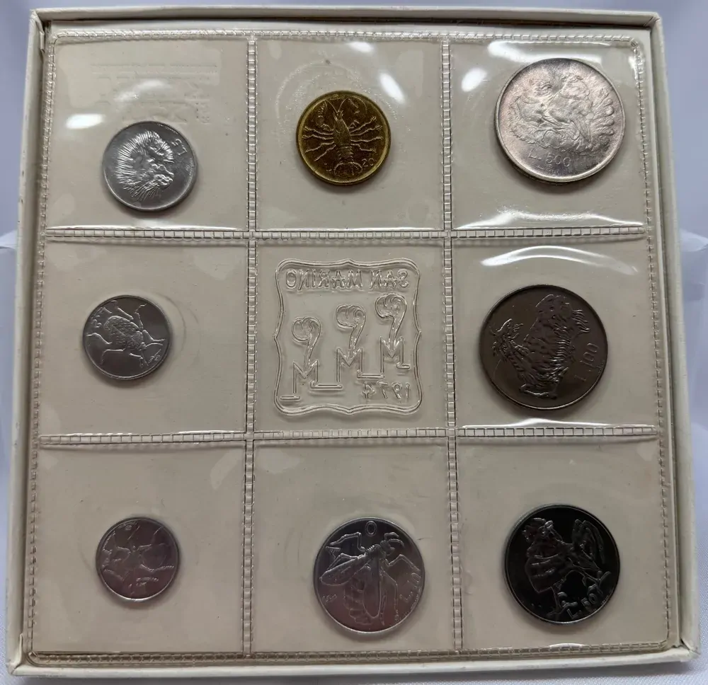San Marino 1974 Silver Uncirculated Coin Set product image