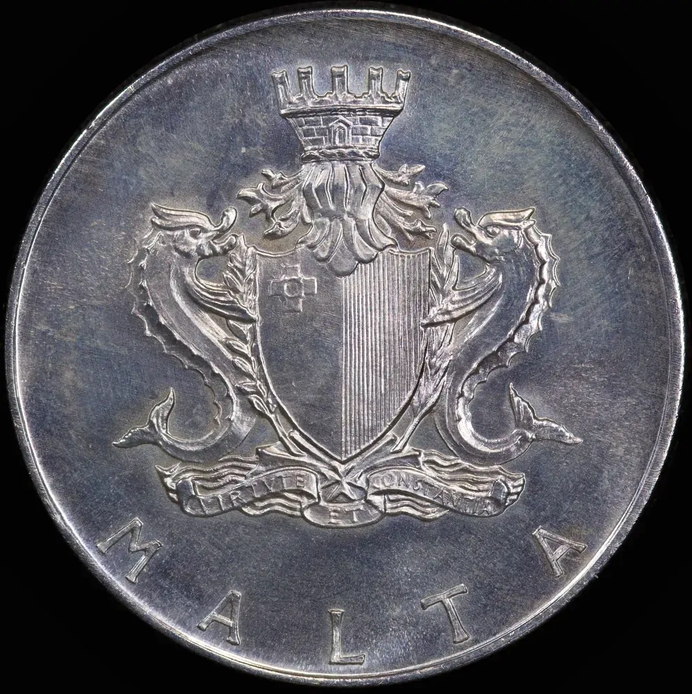 Malta 1974 Silver 2 Liri KM#24 Uncirculated Francesco Abela product image