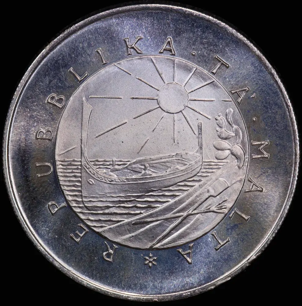 Malta 1975 Silver 2 Liri KM#31 Uncirculated Alfonso Maria Galea product image