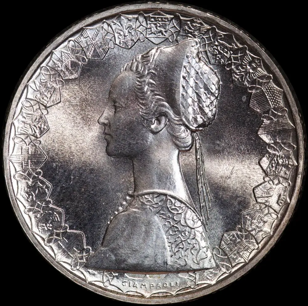 Italy 1980 Silver 500 Lire KM#98 Uncirculated product image