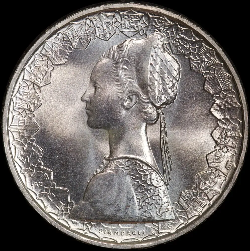 Italy 1985 Silver 500 Lire KM#98 Uncirculated product image