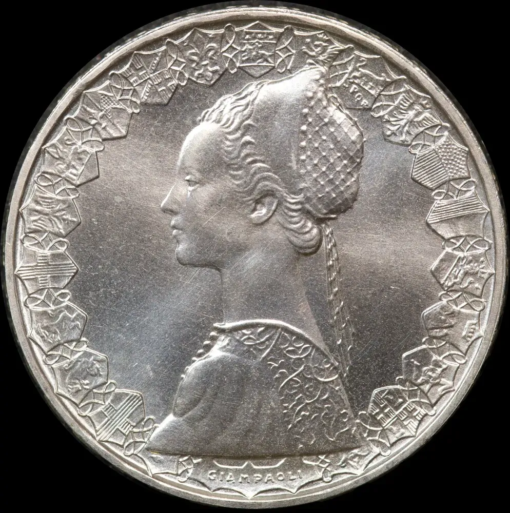 Italy 1999 Silver 500 Lire KM#98 Uncirculated product image