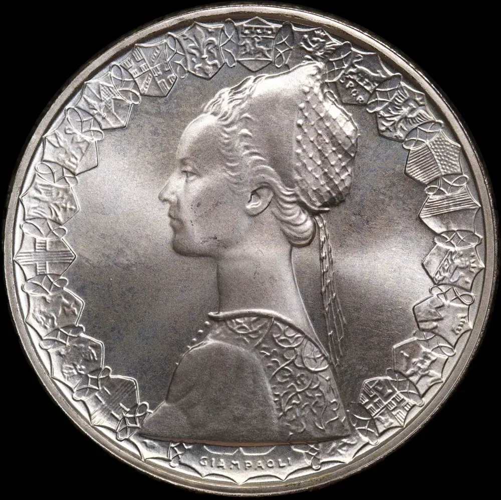 Italy 2001 Silver 500 Lire KM#98 Uncirculated product image